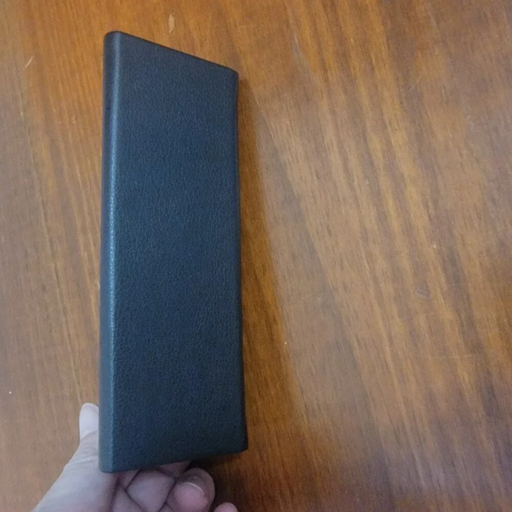 Kirkland Signature Eyeglasses Case Semi Hard Shell Collapsible Leather Triangle